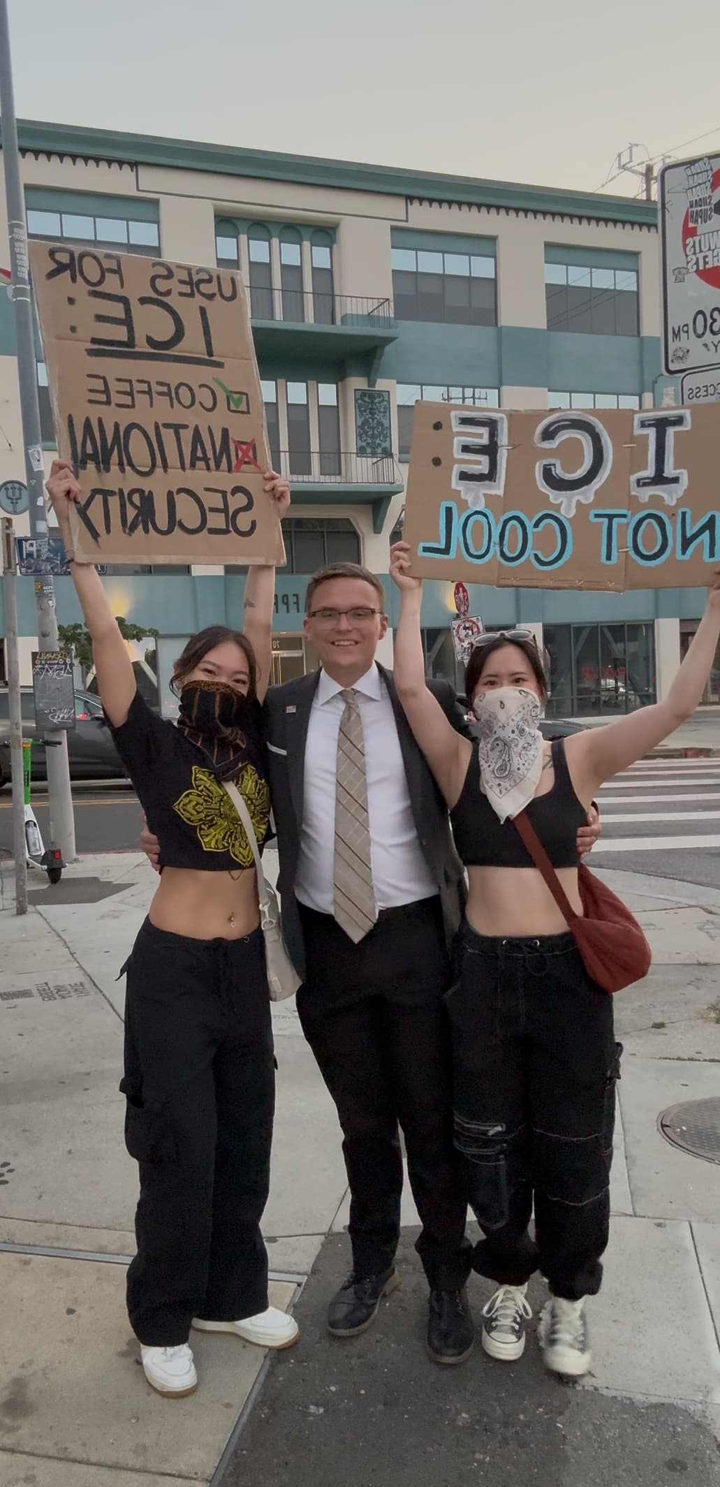 Kyle Langford and Tina