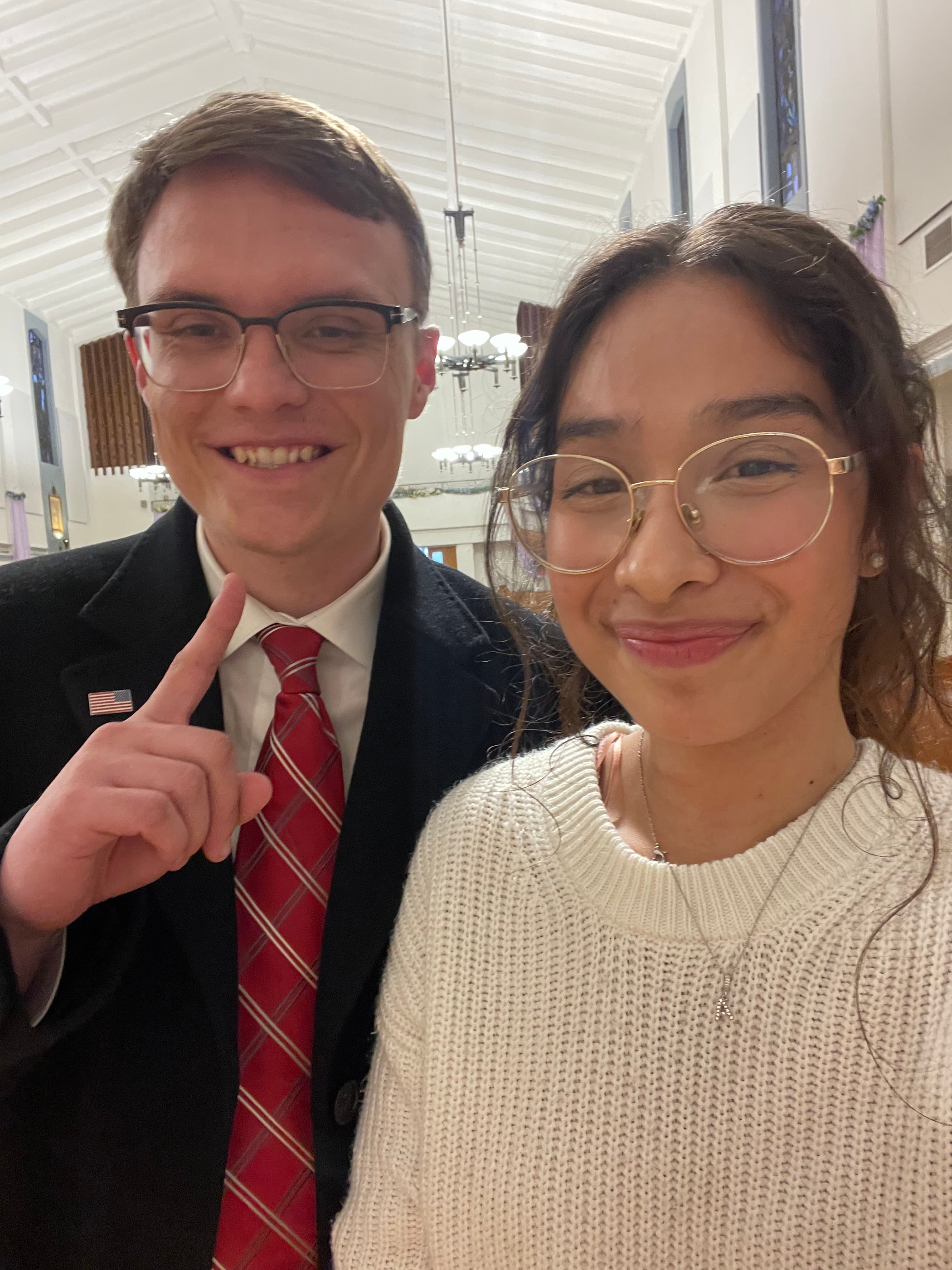 Kyle Langford and Tina